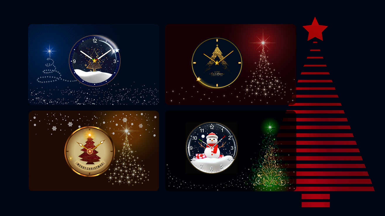 4 CHRISTMAS WATCHES_v.2 (RAINMETER)