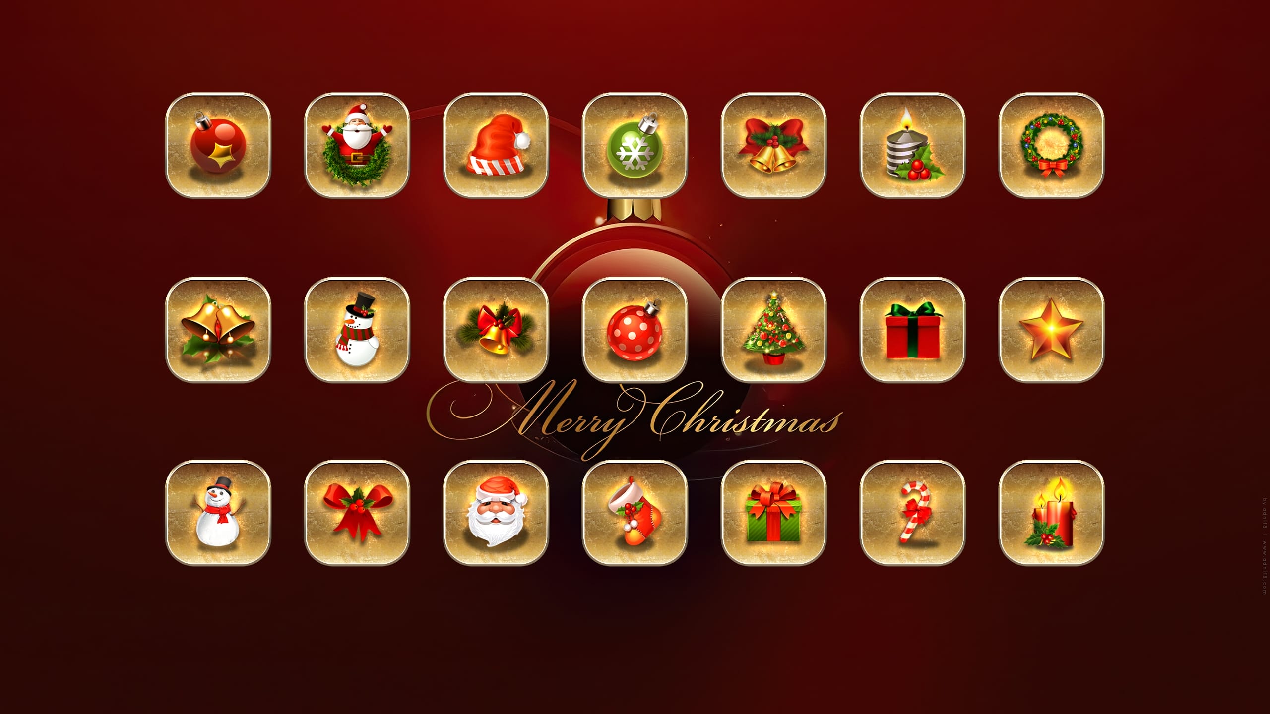 Golden Christmas Icons