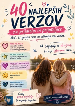 40 najlepših verzov za prijatelje in prijateljice